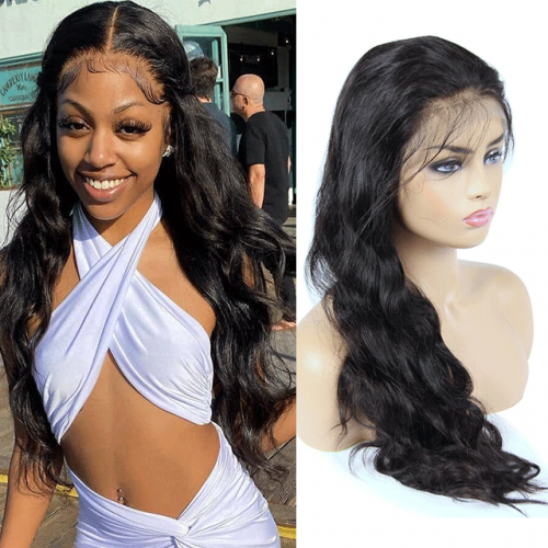 HD/Transparent Lace 13*4 Frontal Wigs Yellow Band 100% Virgin Hair Body Wave Hair Wigs 10-30inch Berrys Fashion Hair