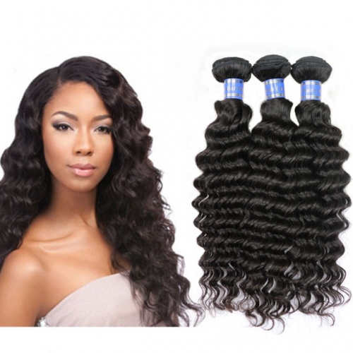 Peruvian Deep wave Raw Hair 3PCS/ Lot with High Quality 100% Virgin Human Hair, can Be Dyed, Bleached Berrys Fashion Raw Hair