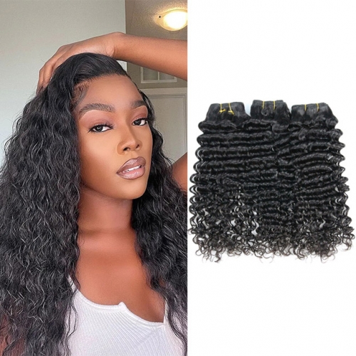 Brazilian Deep Curly 3pcs/lot 100% Unprocessed Raw Human Hair Bundles Natural Color Double Weft Hair extensions Berrys Fashion Hair